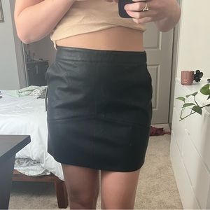 Lulus Faux Leather Black Mini Skirt Size Medium